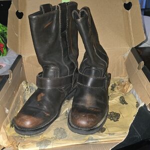 Harley-Davidson Dark Brown Leather Boots